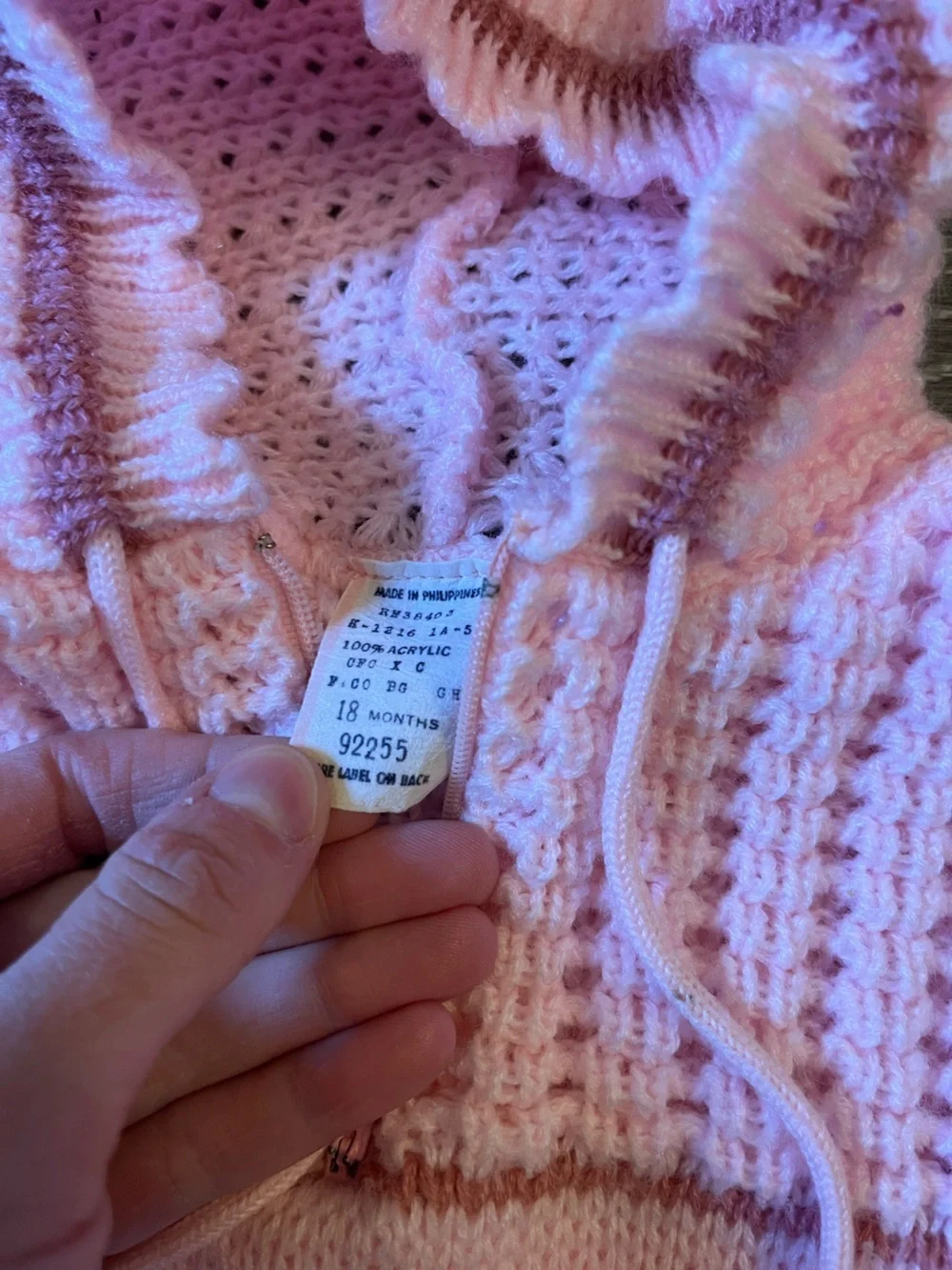 Vintage Toddler Girl’s Knit Sweater Set Size 18 Mo